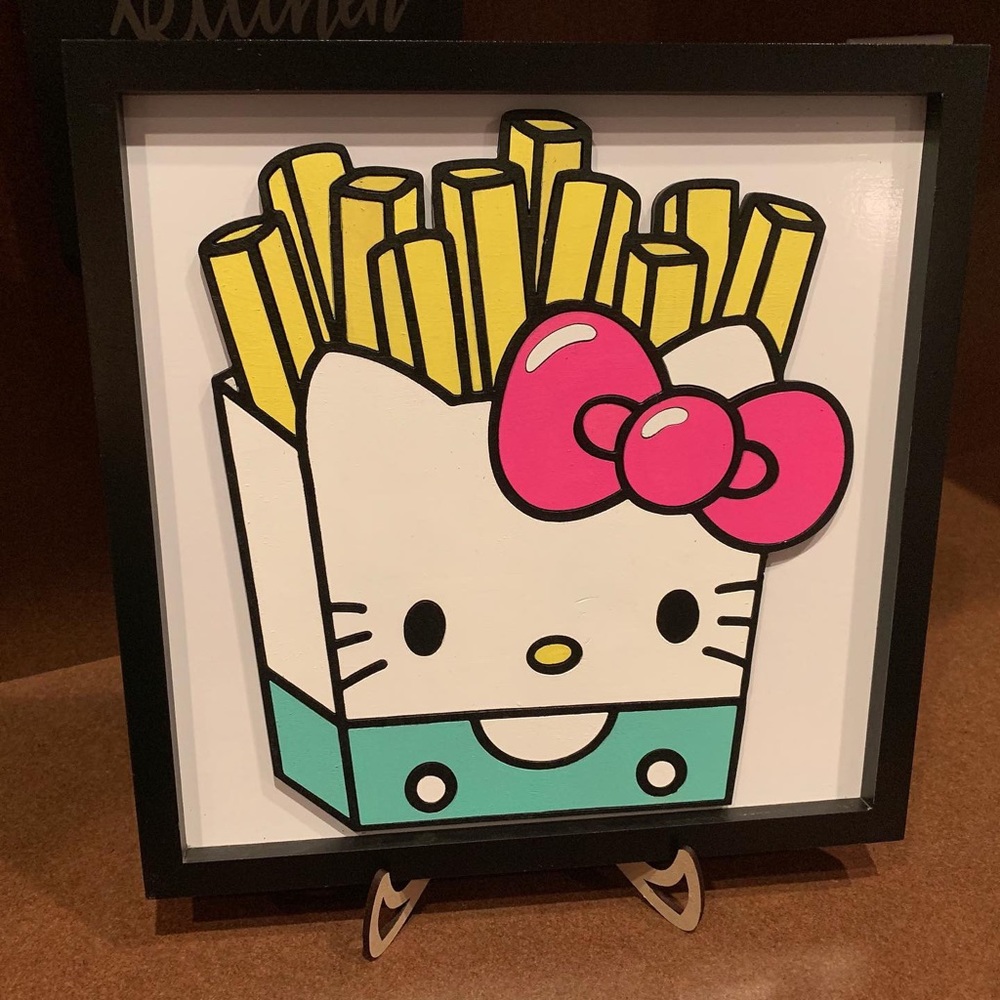 Hello Kitty Handmade Laser fit (wood)